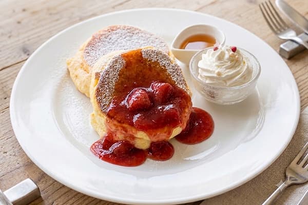 自家製ソースのパンケーキ